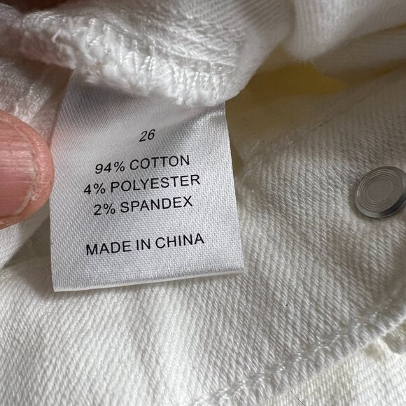 Johnny Was Sevilla Cropped Wide Leg Jean White Cotton Blend Denim Size 26 - Picture 14 of 14